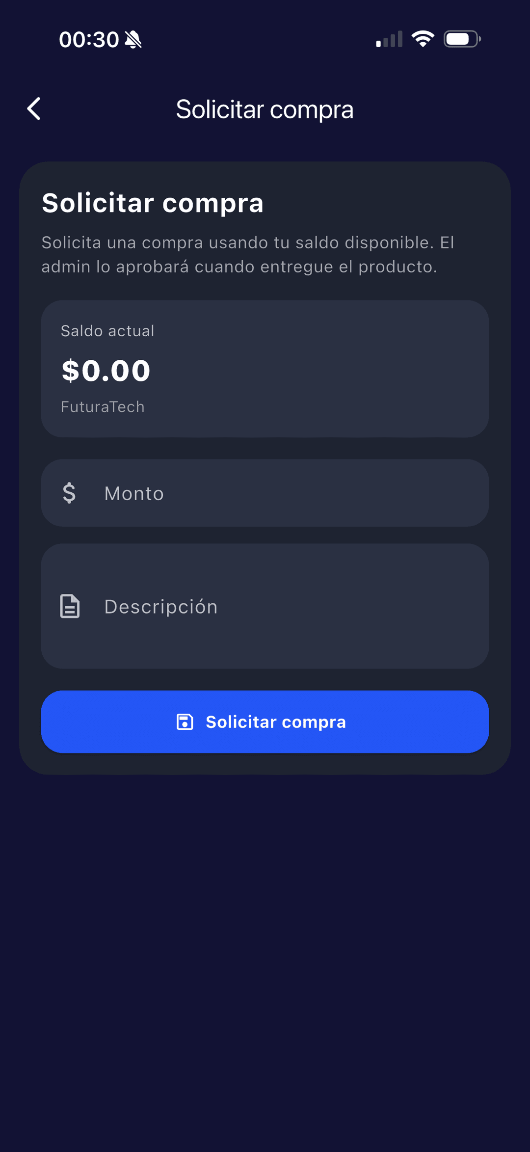 Solicitud de compra